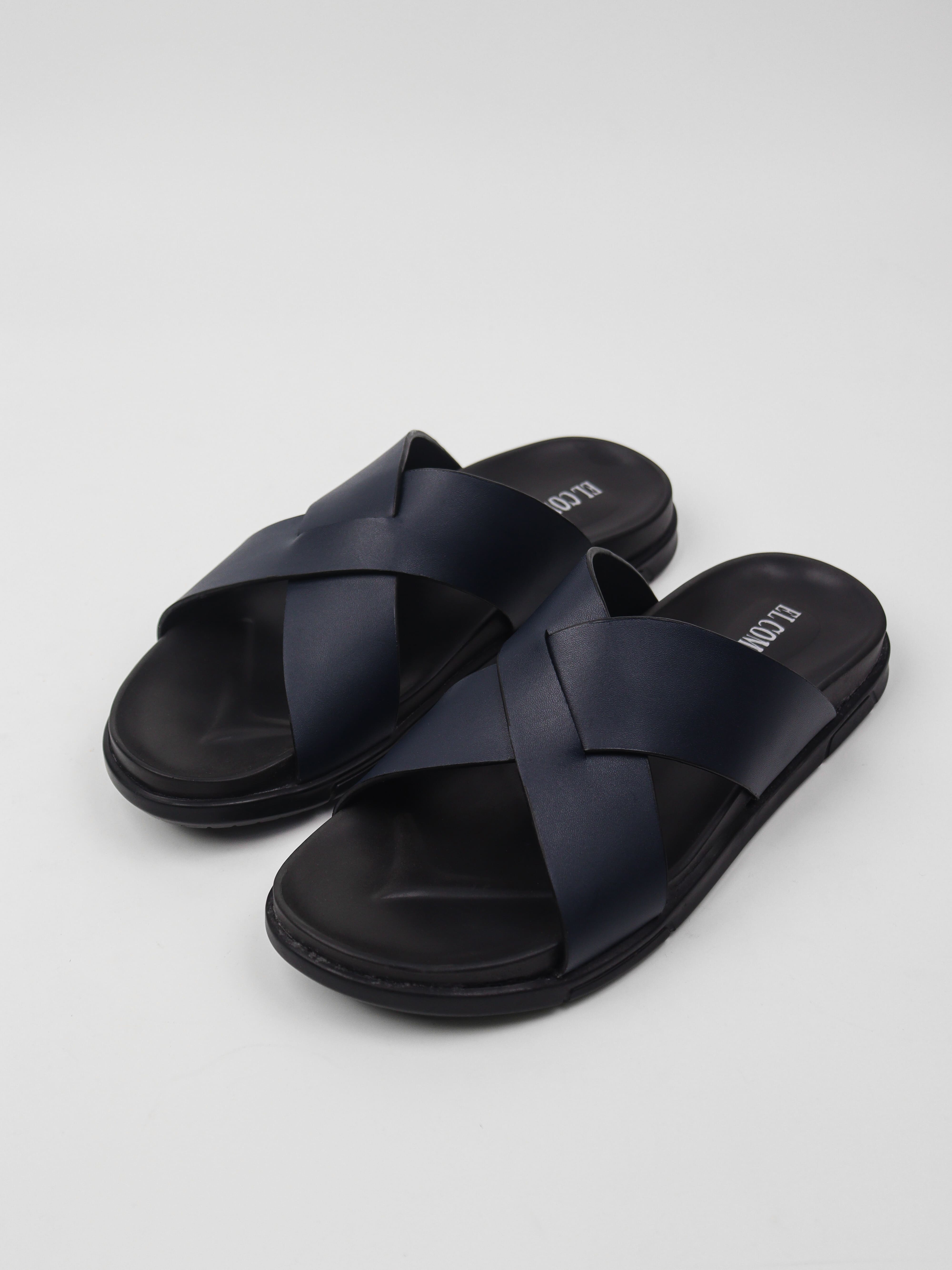 Men's Crossway Slippers: Dark Blue