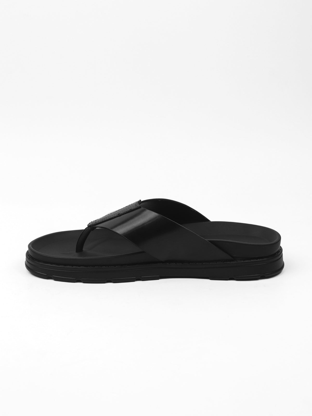 Men's Comfort Thong Slippers: Black