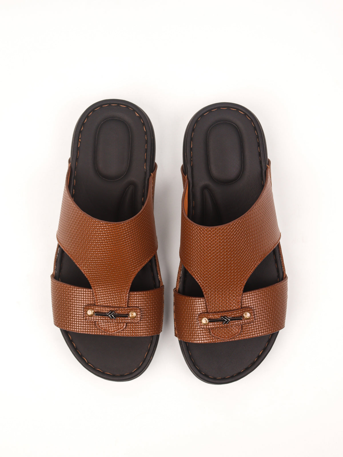 Men's Flat Slippers: Brown