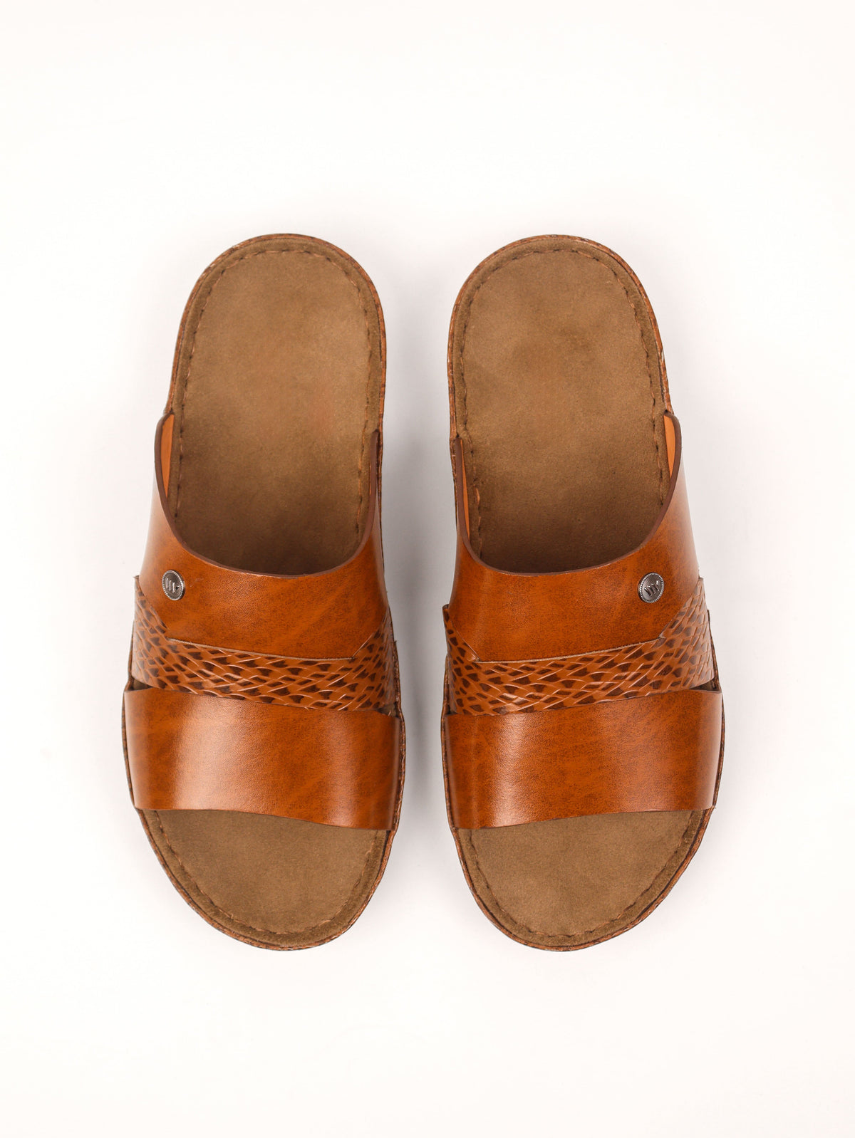 Men's Soft Step Slippers: Tan