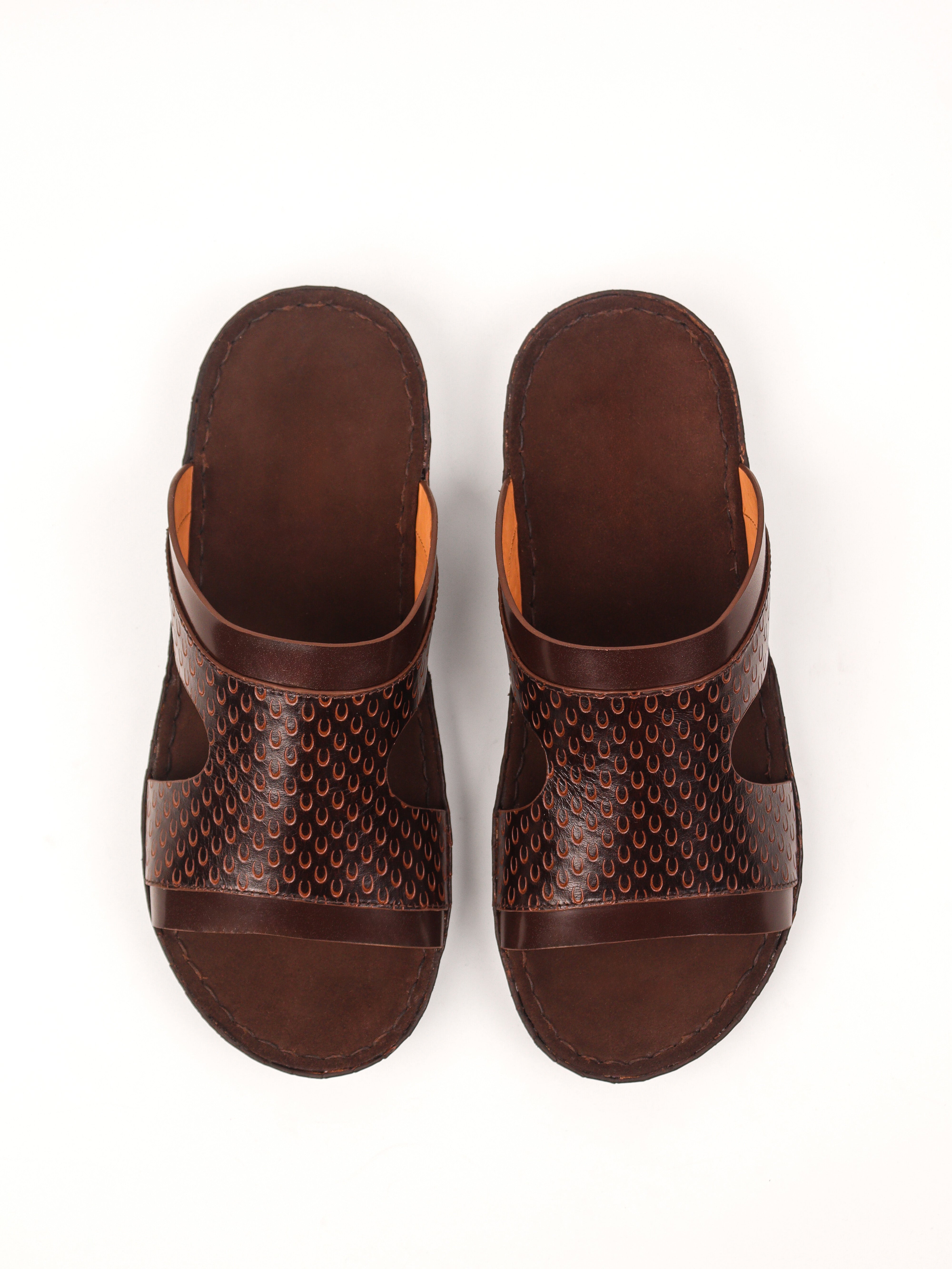 Men's Slides: Dark Brown