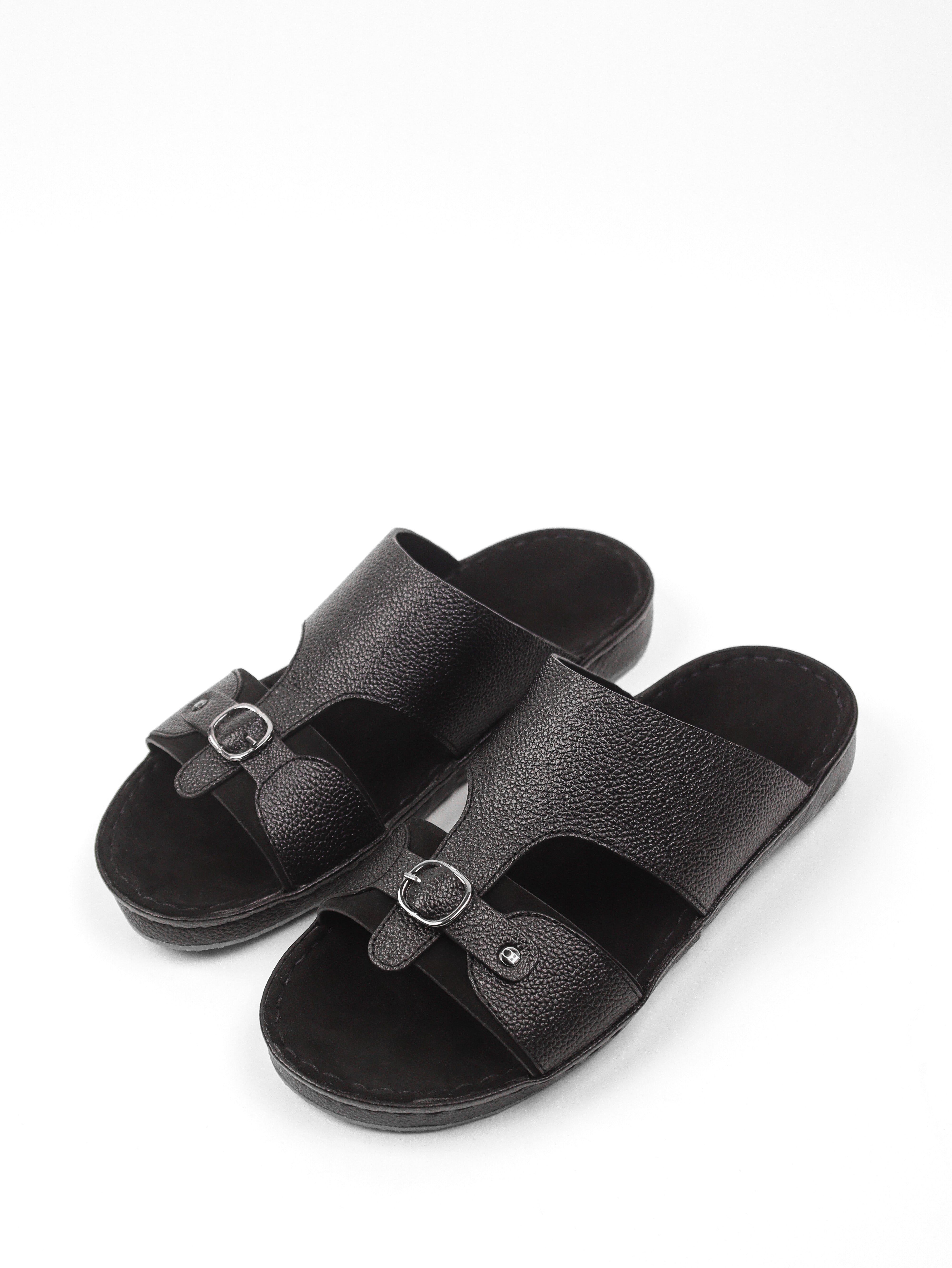 Men's Flat Slippers: Black