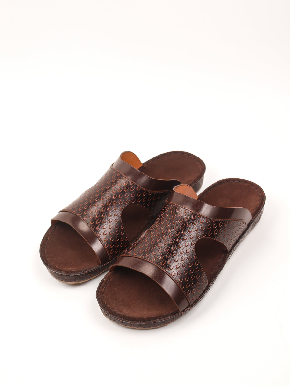 Men's Slides: Dark Brown
