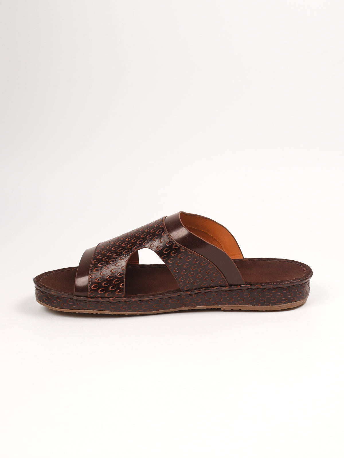 Men's Slides: Dark Brown