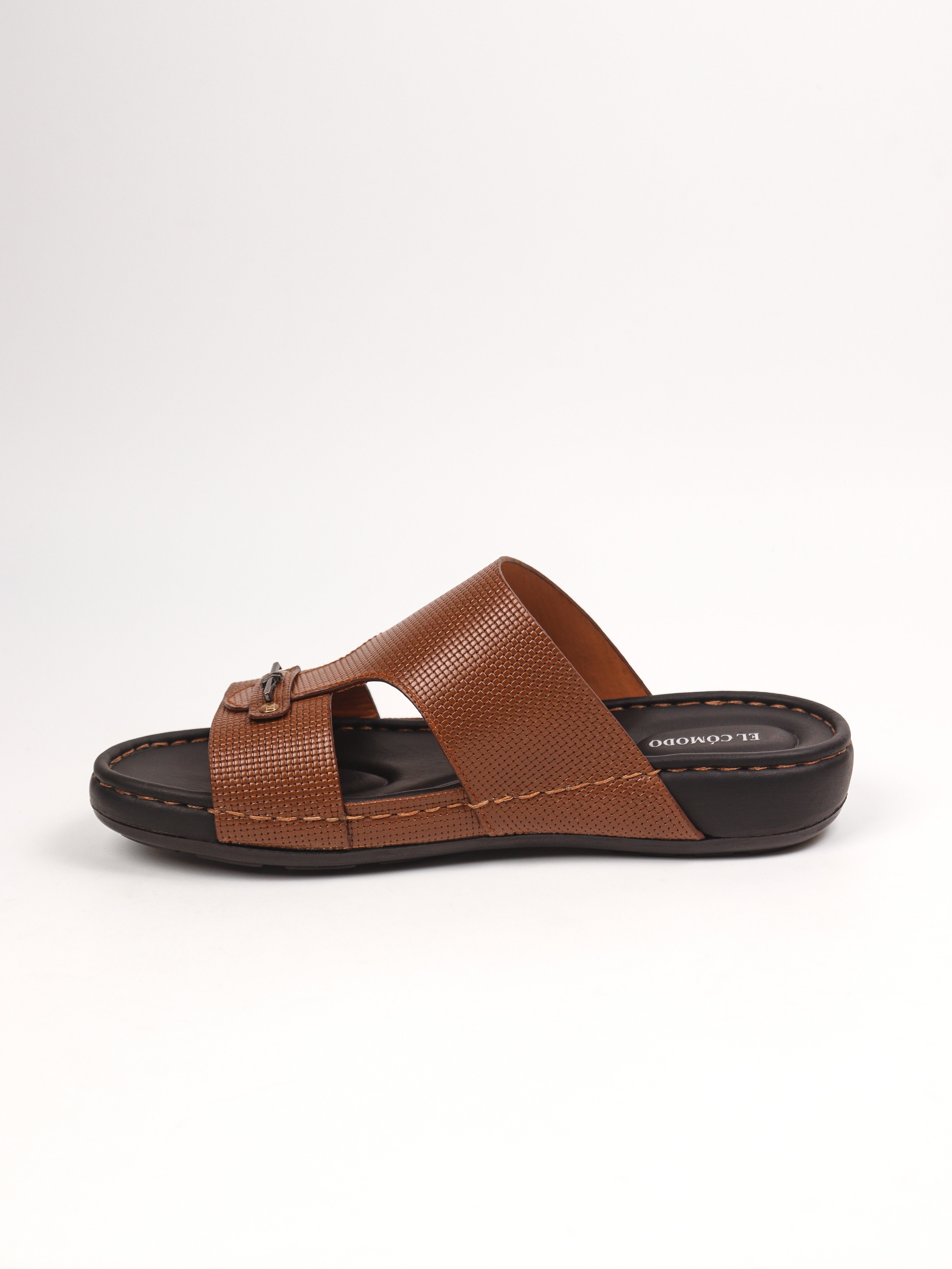 Men's Flat Slippers: Brown