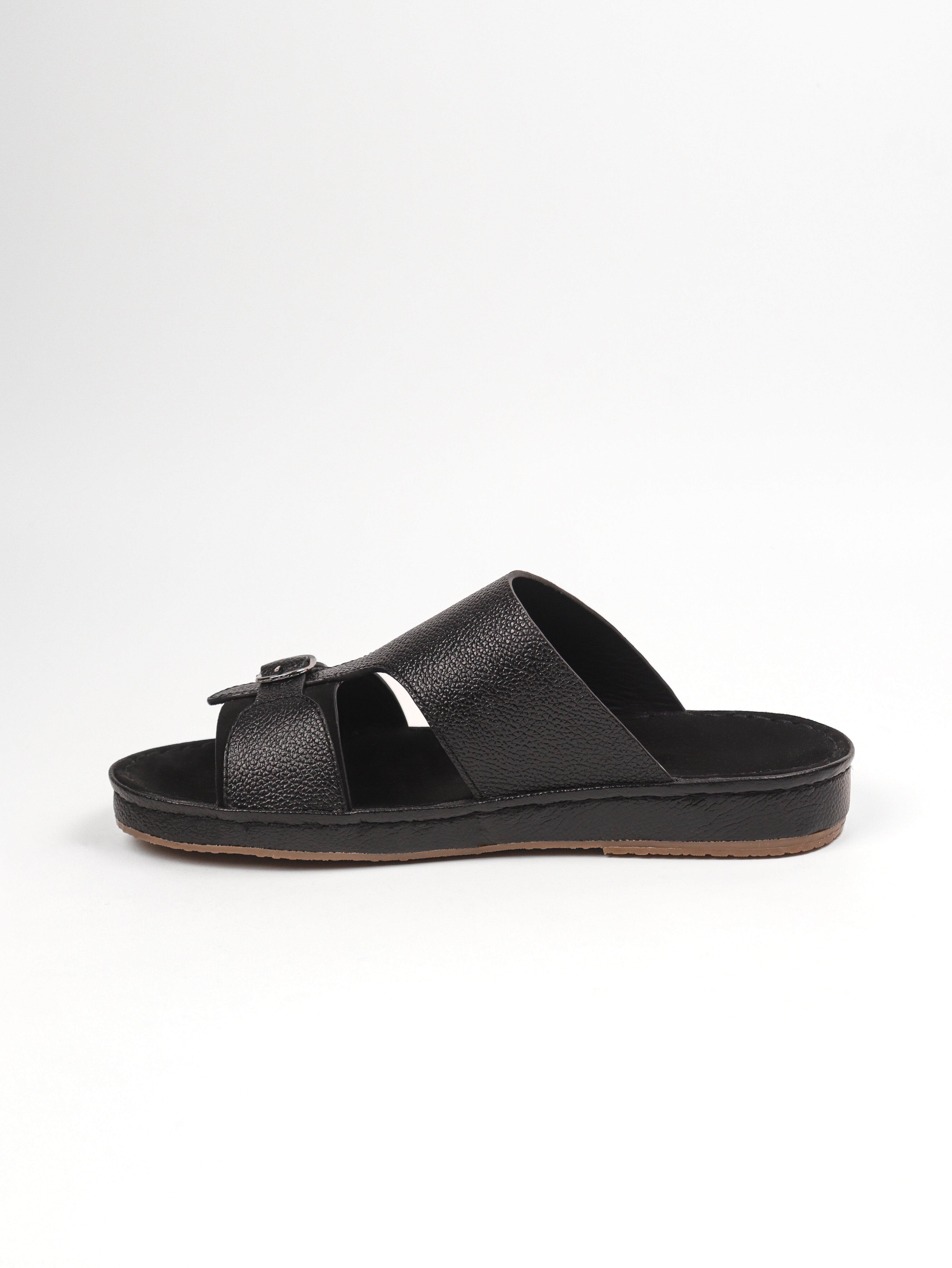 Men's Flat Slippers: Black