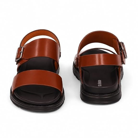 Men's Adjustable Backstrap Leather Sandals - Tan