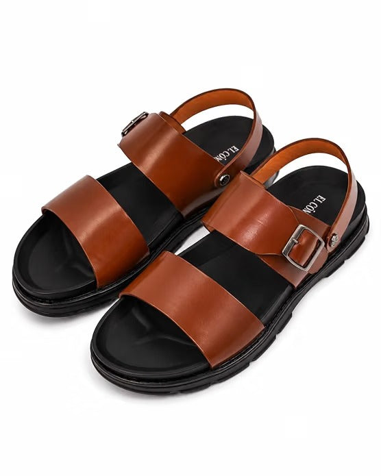 Men's Adjustable Backstrap Leather Sandals - Tan